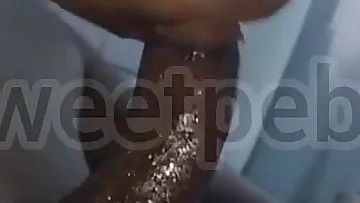 Early morning masturbation never felt so good with this thick black cock in hand. The solo session builds to an explosive cumshot that'll make your day start right.