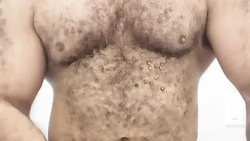 This muscular guy is offering up his intense post-workout scent as he strokes himself. He's solo and ready to show off every sweaty, defined muscle.