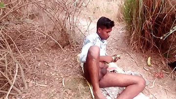 This Desi teen brutally fucks his tight ass with a giant cucumber dildo outdoors. Watch him take that huge vegetable toy deep in his hungry hole under the open sky.