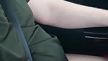 Nylon fetish meets rough road action inside this car with a chubby, hairy guy. He works his small cock through his fetish gear until he's ready to burst.