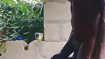 This couple got caught fucking raw in a public outdoor spot, completely exposed and going at it without any protection. Their risky bareback session shows mature passion under the open sky.