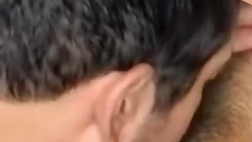 I give my neighbor his daily blowjob before his wife gets home like a good little slut. This amateur Latino teen cums in my mouth just in time.