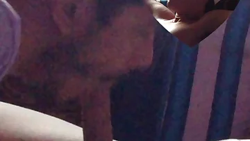Deep throating my stepbrother's massive cock until he erupts. This taboo encounter pushes boundaries with every hungry swallow.