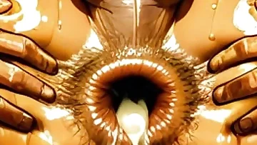 Ancient Sumerian warriors engage in a sweaty desert orgy fueled by fantasy and anime inspiration. This AI-generated gangbang takes group sex to mythical proportions.