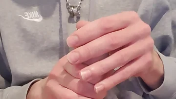 This skinny British teen pulls back his foreskin to reveal the sensitive head of his impressive cock. Watch his young dick throb as he shows off every inch for your viewing pleasure.