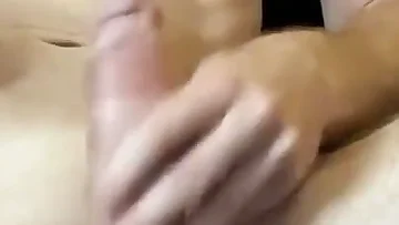 First time trying a vibrating buttplug—so tight but felt absolutely amazing inside. This amateur solo session ends with a satisfying cumshot from his uncut cock.