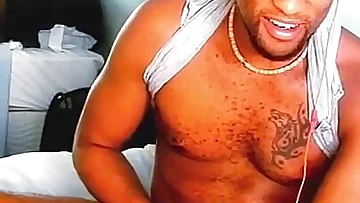 This black stud jerks off hard right on camera for your viewing pleasure. He works his cock with skilled hands until he unleashes a massive cumshot.