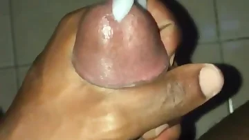 BBC solo masturbation builds to an explosive African cumshot finale. This massive eruption delivers an incredible creampie climax.