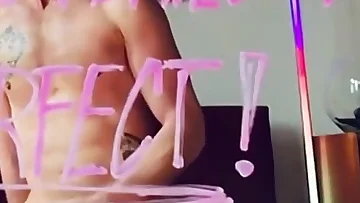I'm jerking off during my work break but still getting the job done. This quick session helps me stay productive while I stroke my hard cock.