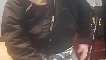 This Polish guy pisses hard during his homemade solo session. He unleashes a steady stream while stroking his cock.