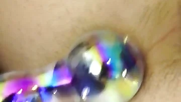 I'm playing with a dildo while wearing nothing but my jockstrap. This solo session with anal toys builds to an intense cumshot.