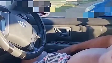 I'm jacking off and cumming in my car like a total fucking pervert. Watch this mature guy stroke his dick until he blows his load all over the seats.