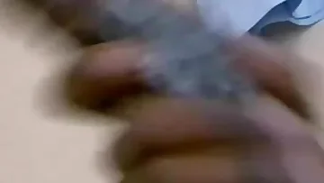 His thick black cock is so fucking hard it can't wait another second. He strokes that beautiful dick with hungry hands until he blows his load.