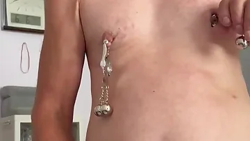 Nipple clamps torment him relentlessly for twelve straight hours of intense BDSM play. The prolonged humiliation pushes him to his absolute limits of endurance and submission.