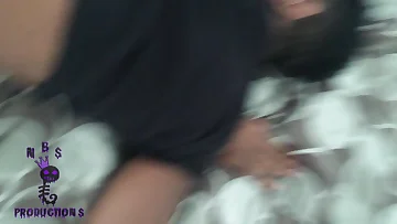 I'm getting anal from a young black twink who has an amazing bubble butt. His small cock delivers intense bareback action in this interracial homemade scene.