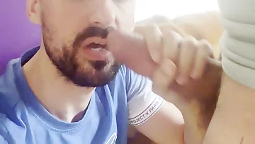 Stepdaddy's massive cock brutally fucks a femboy in this amateur couple scene. His Latino power dominates every hard thrust into the tattooed white boy.