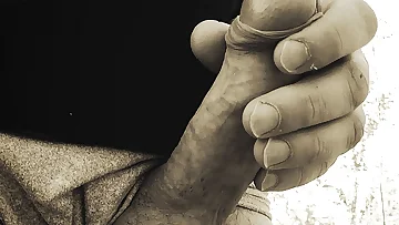 A Polish guy blows his load outdoors in his first summer cumshot session. This European amateur shows off his uncut cock with a massive solo finish.