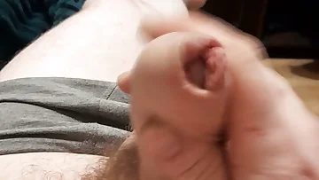 This homemade video features an uncut cock getting properly stroked. Watch every inch of that foreskin slide back and forth during the session.