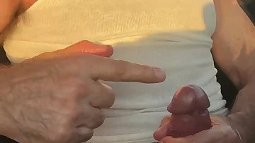 This grandpa shows off his ringed cock during a rest stop bate session. He jerks that thick dick until he blows a massive load everywhere.