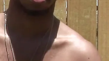 Watch a muscular black guy cum outside in this intense solo session. This outdoor masturbation scene builds to an explosive cumshot finale.