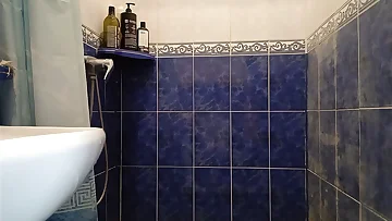 This shower party ends with a massive creampie as a Belarusian amateur gets off solo. The wet setting amplifies the intensity of his explosive finish.