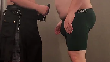British guys strip each other down for some steamy amateur action. Their raw chemistry leads to an intense session between chubby and tattooed partners.