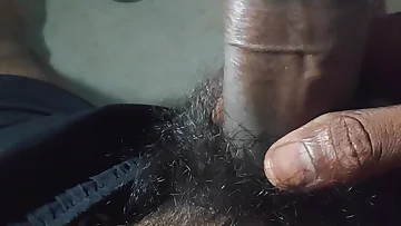 This lonely Desi guy strokes his hard cock with intense desperation. He keeps going until he finally bursts with a massive cumshot.