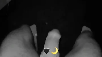 This black and white video captures a sensual solo jerk session with amazing contrast. The lighting highlights every movement as he works his cock slowly and methodically.