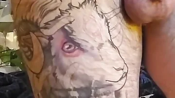 Your stepdad's got something to show you about that search history, and it involves his hairy, chubby body. He's British, tattooed, and ready to use a dildo on his ass while solo.