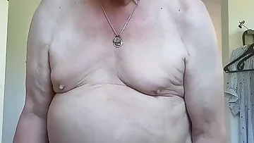 This fat grandpa gets exactly what he deserves - a humiliating session of piss and punishment. Watch his small cock twitch as he endures the degrading treatment alone.