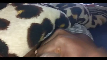 A huge load of cum shoots all over his stomach in this intense masturbation session. This homemade video features a black stud with an impressive BBC going solo.