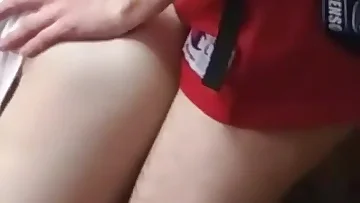 This skinny dude just finished balling in his sneakers and now he's getting absolutely pounded. His tight body takes every inch as those kicks stay on during the rough anal action.