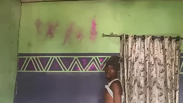This Nigerian man is jerking his dick alone with intense focus and skill. He's going to work that cock until he blows a huge load all over himself.