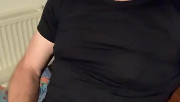 His thick cock gets stroked at the table before bed in this solo session. This Dutch man builds up to a powerful cumshot in his homemade setting.
