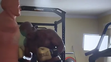 This sweaty gym session features a muscular black dude working every muscle. Enjoy this amateur solo fetish action that'll make you sweat.